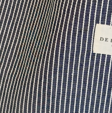 Load image into Gallery viewer, Grosse Tasche aus softem Cord navy weiss