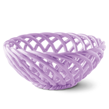 Lade das Bild in den Galerie-Viewer, Geflochtener Keramikkorb Sicilia gross lilac
