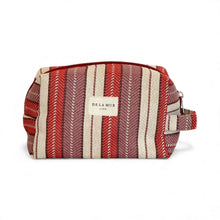 Lade das Bild in den Galerie-Viewer, Necessaire aus Jacquardstoff stripes berry