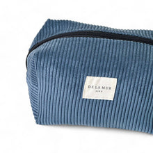 Load image into Gallery viewer, Necessaire aus softem Cord meerblau