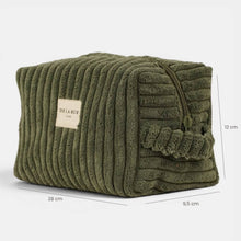 Lade das Bild in den Galerie-Viewer, Necessaire aus softem Cord moss