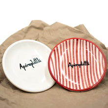 Load image into Gallery viewer, alma barru x bärndütsch Teller gestreift rot