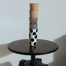 Load image into Gallery viewer, Black striped espresso mug