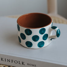 Load image into Gallery viewer, Cup of dots petrol