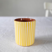 Load image into Gallery viewer, Striped lemon coffee mug