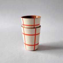 Load image into Gallery viewer, Checkered red espresso mug