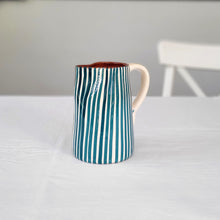 Load image into Gallery viewer, Pitcher 0.6 l striped petrol