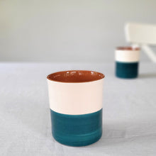 Load image into Gallery viewer, Coffee mug half petrol