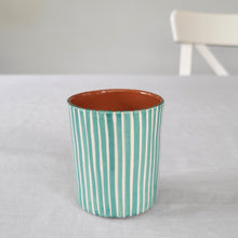 Load image into Gallery viewer, Coffee mug striped tropical