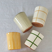 Load image into Gallery viewer, Green checkered coffee mug