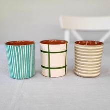 Load image into Gallery viewer, Coffee mug striped tropical