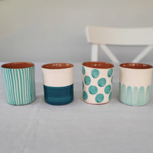 Load image into Gallery viewer, Coffee mug striped tropical