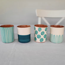 Load image into Gallery viewer, Coffee mug dots tropical