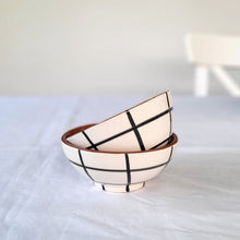 Load image into Gallery viewer, Black checkered tapas bowl