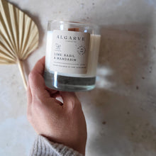 Load image into Gallery viewer, Candle made from soy wax, lime, basil & mandarin