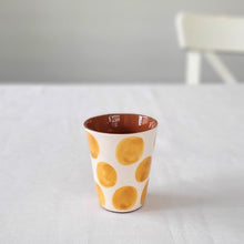 Load image into Gallery viewer, Espresso cup dots ochre