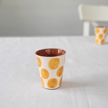 Load image into Gallery viewer, Espresso cup dots ochre