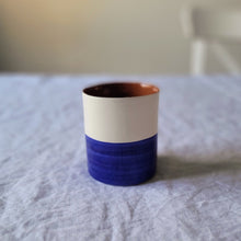 Load image into Gallery viewer, Coffee mug half navy blue