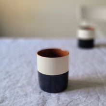 Load image into Gallery viewer, Coffee mug half black