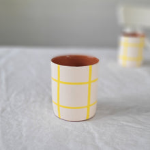 Load image into Gallery viewer, Checkered lemon coffee mug