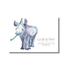 Lade das Bild in den Galerie-Viewer, Postkarte Geburtstags-Rhino
