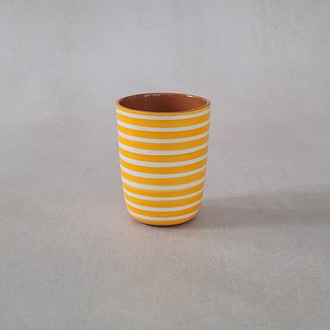 Espressobecher geringelt mango