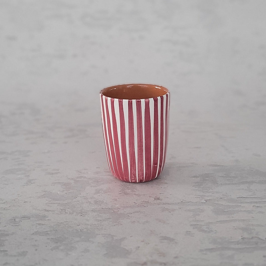 Espressobecher gestreift vinho