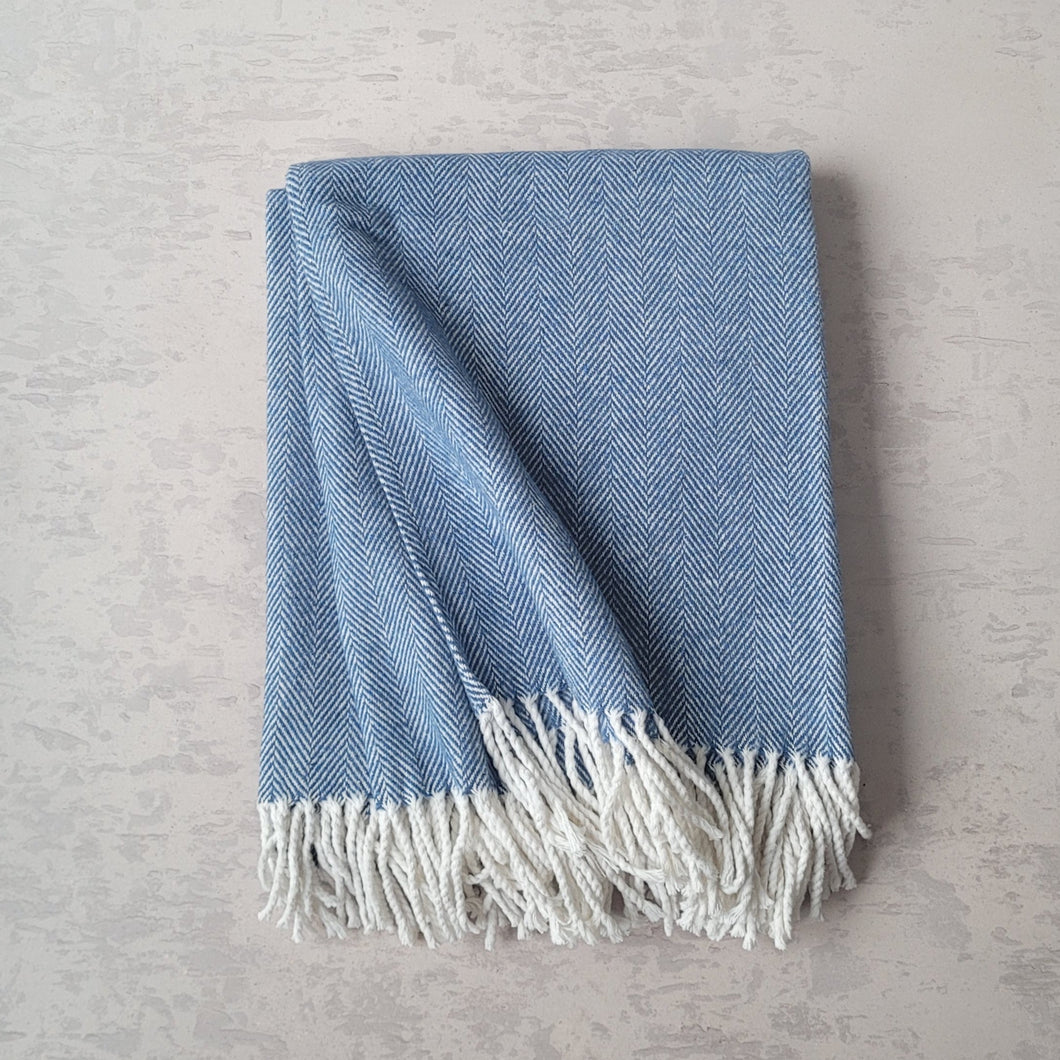 Softest Cotton Blanket blue