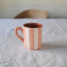 Load image into Gallery viewer, Stripe Mug terracotta
