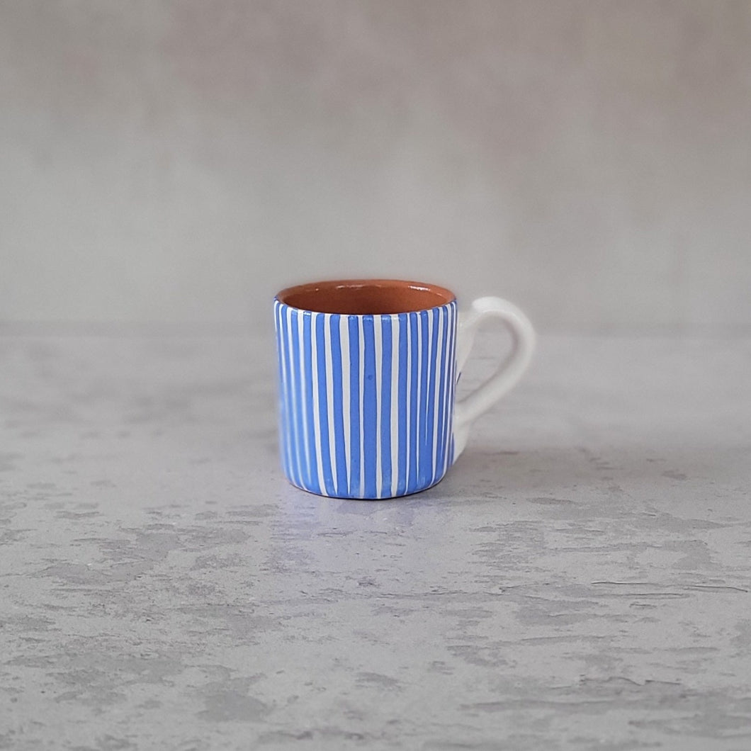 Espressotasse gestreift blau