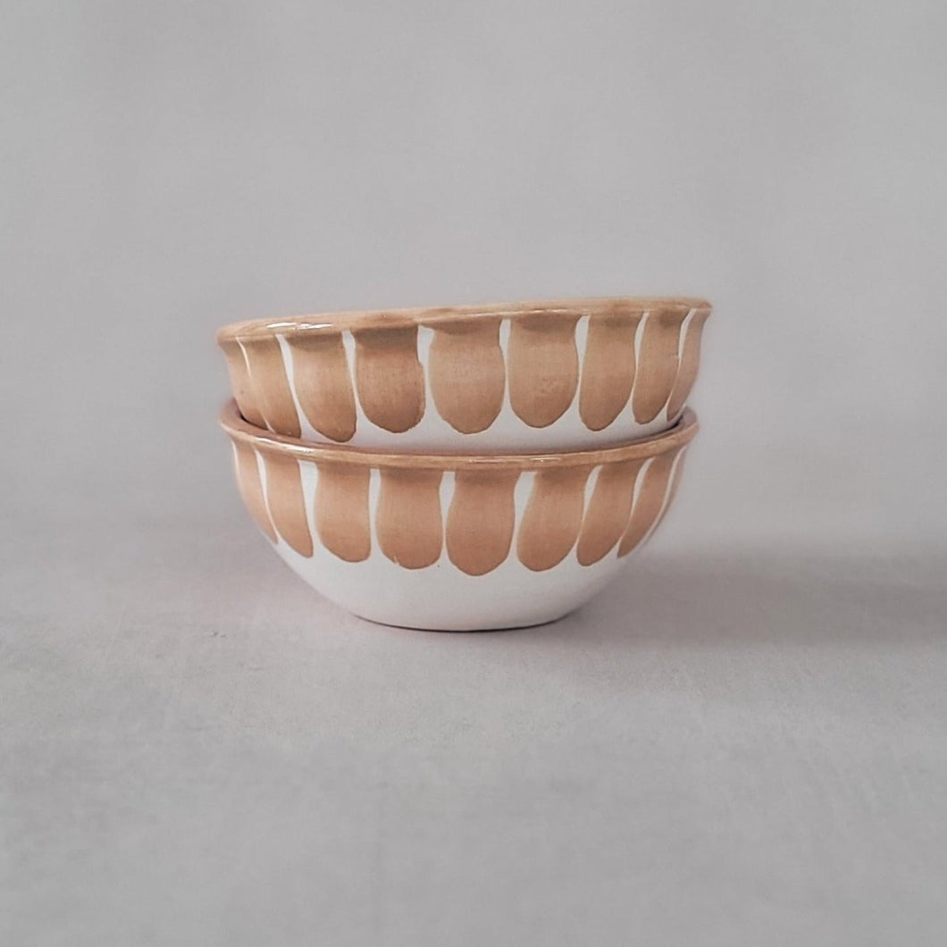 Tapasbowl Säulen beige