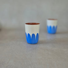 Load image into Gallery viewer, Espressobecher Säulen blau

