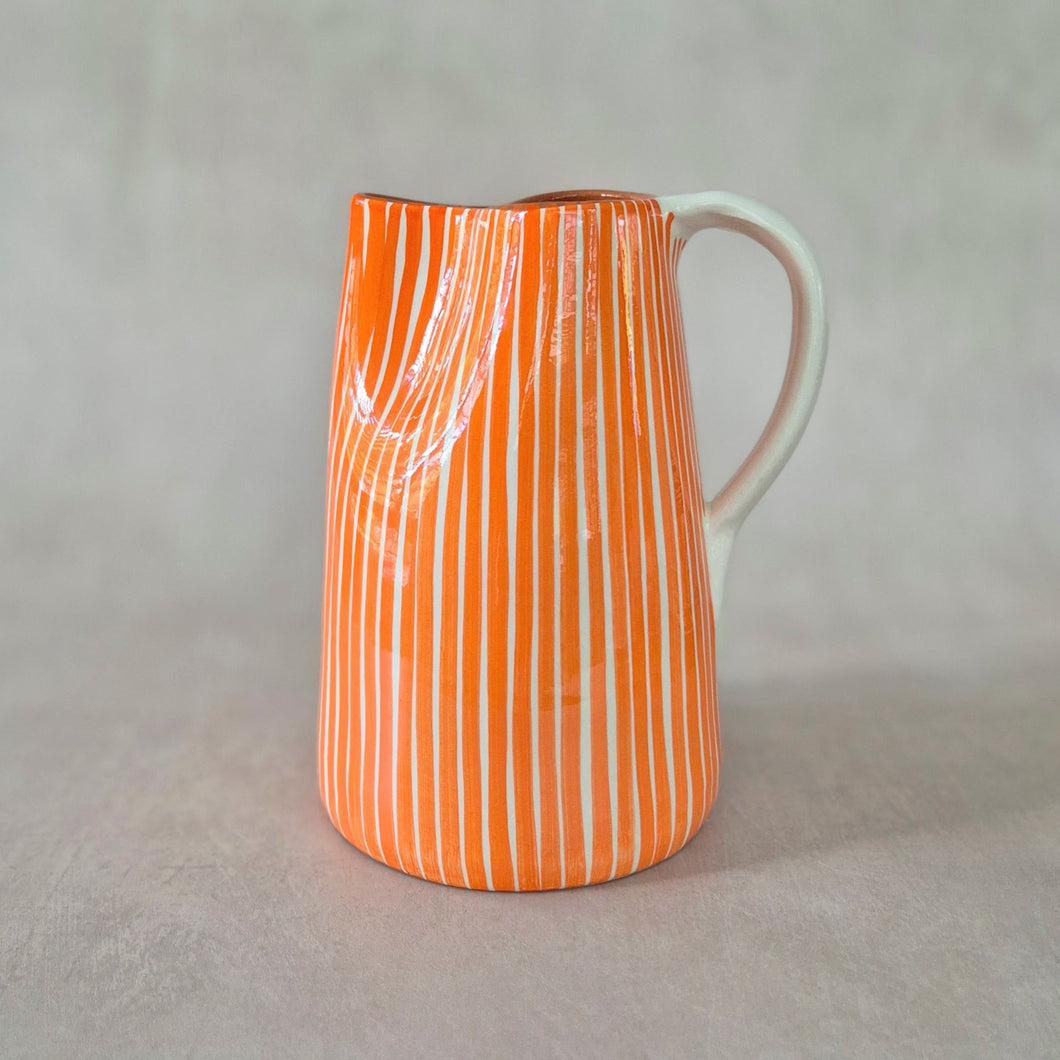 Maxi-Krug 1.5 l gestreift orange
