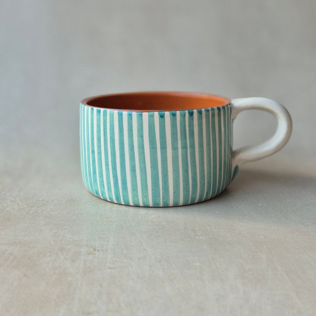 Tasse breit gestreift tropical