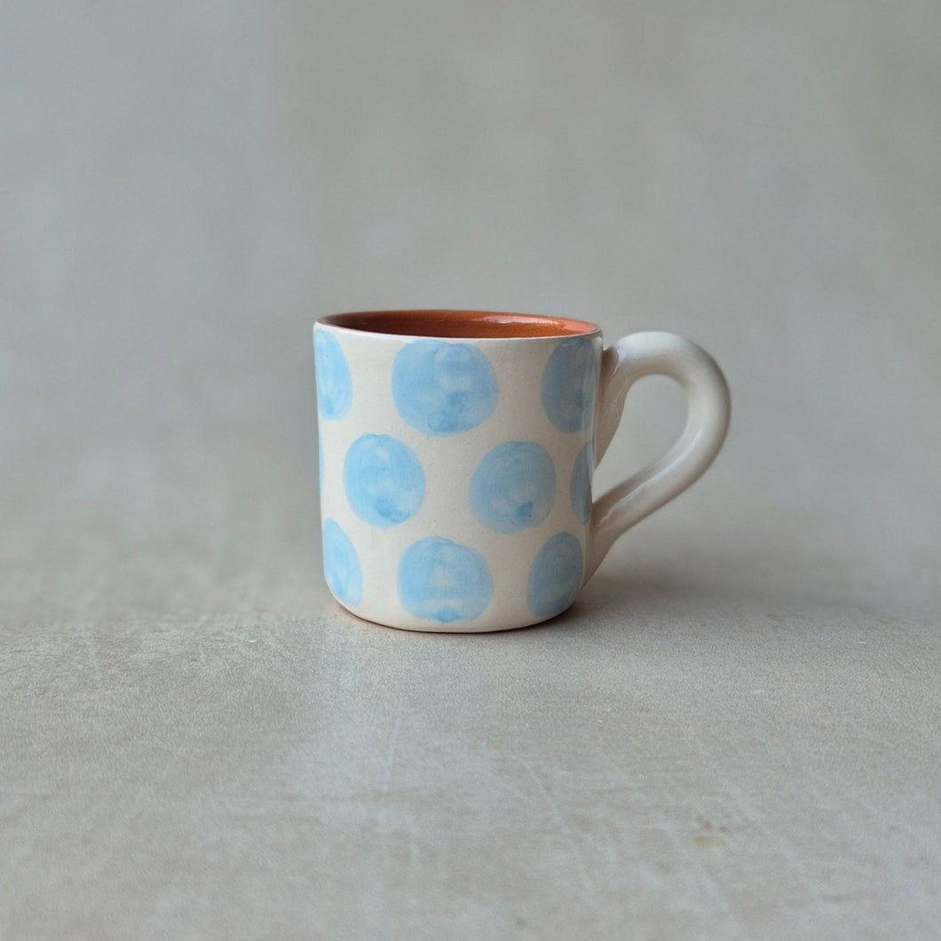 Espressotasse Punkte babyblau