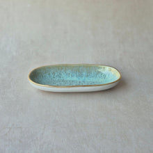 Load image into Gallery viewer, Mini-Tray Comporta grün mit Goldrand

