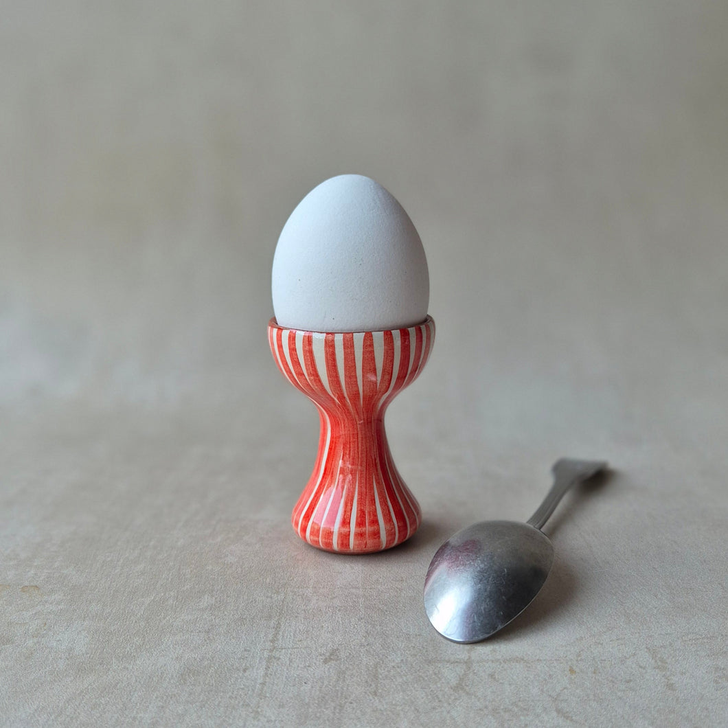 Eierbecher gestreift rot