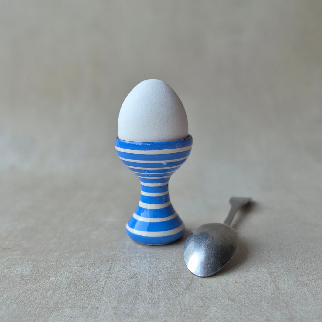 Eierbecher geringelt blau