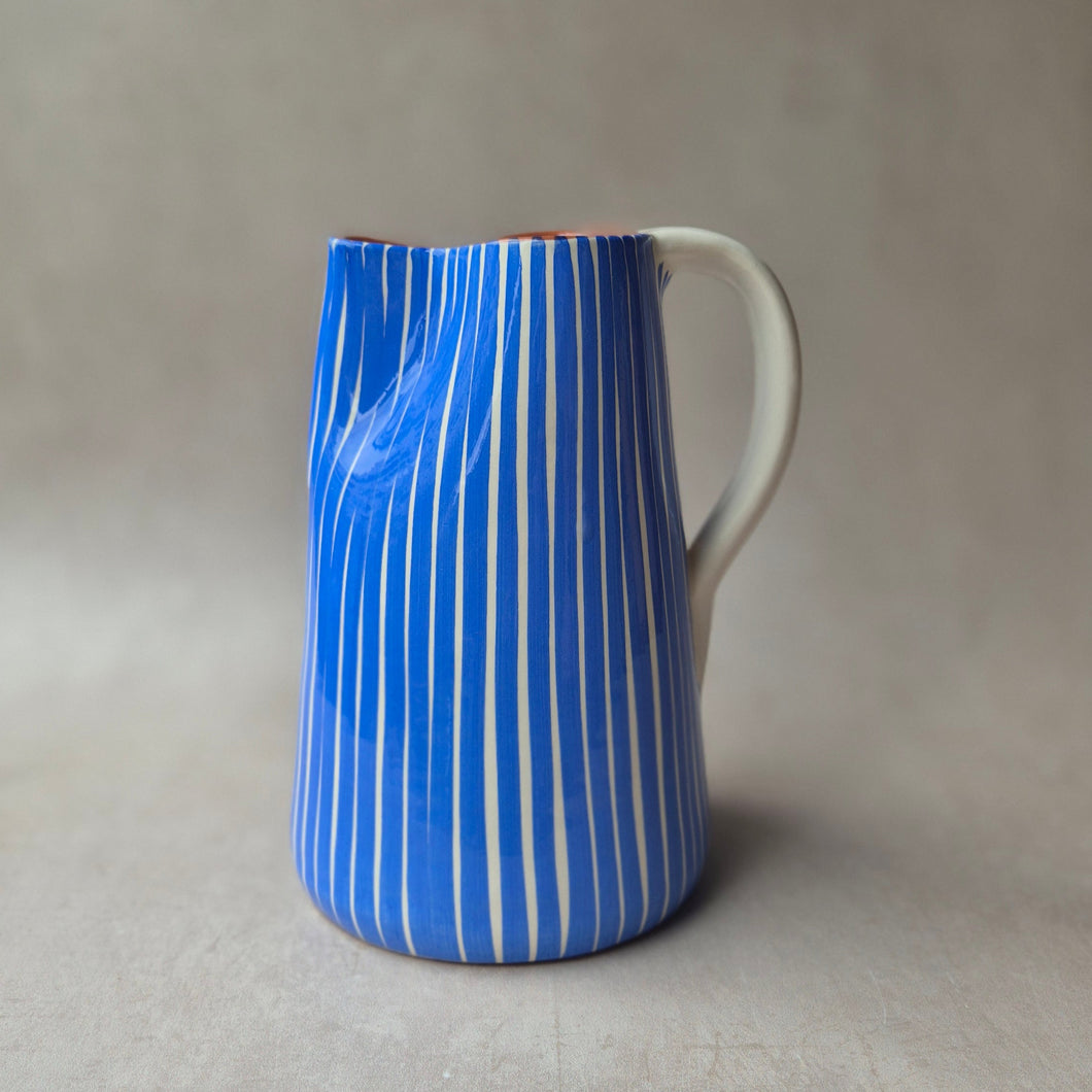 Maxi-Krug 1.5 l gestreift blau