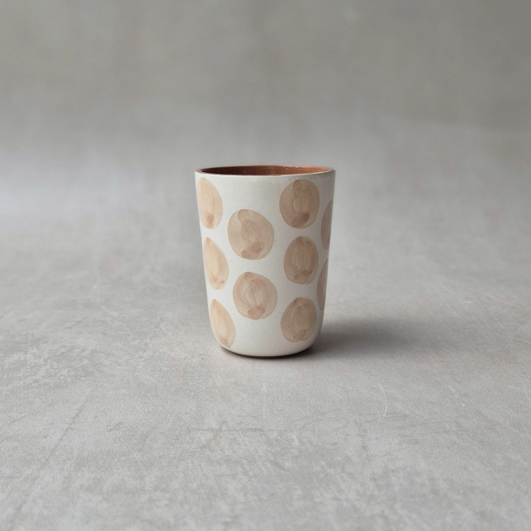 Espressobecher Punkte beige