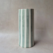 Load image into Gallery viewer, Stripe Vase sage
