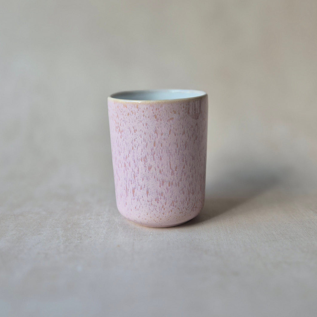 Kaffeebecher Falesia rosa gesprenkelt