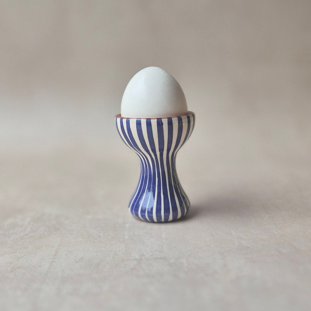 Eierbecher gestreift marineblau