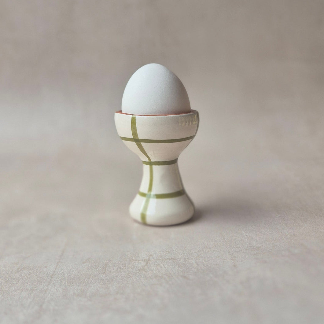 Eierbecher kariert pistache
