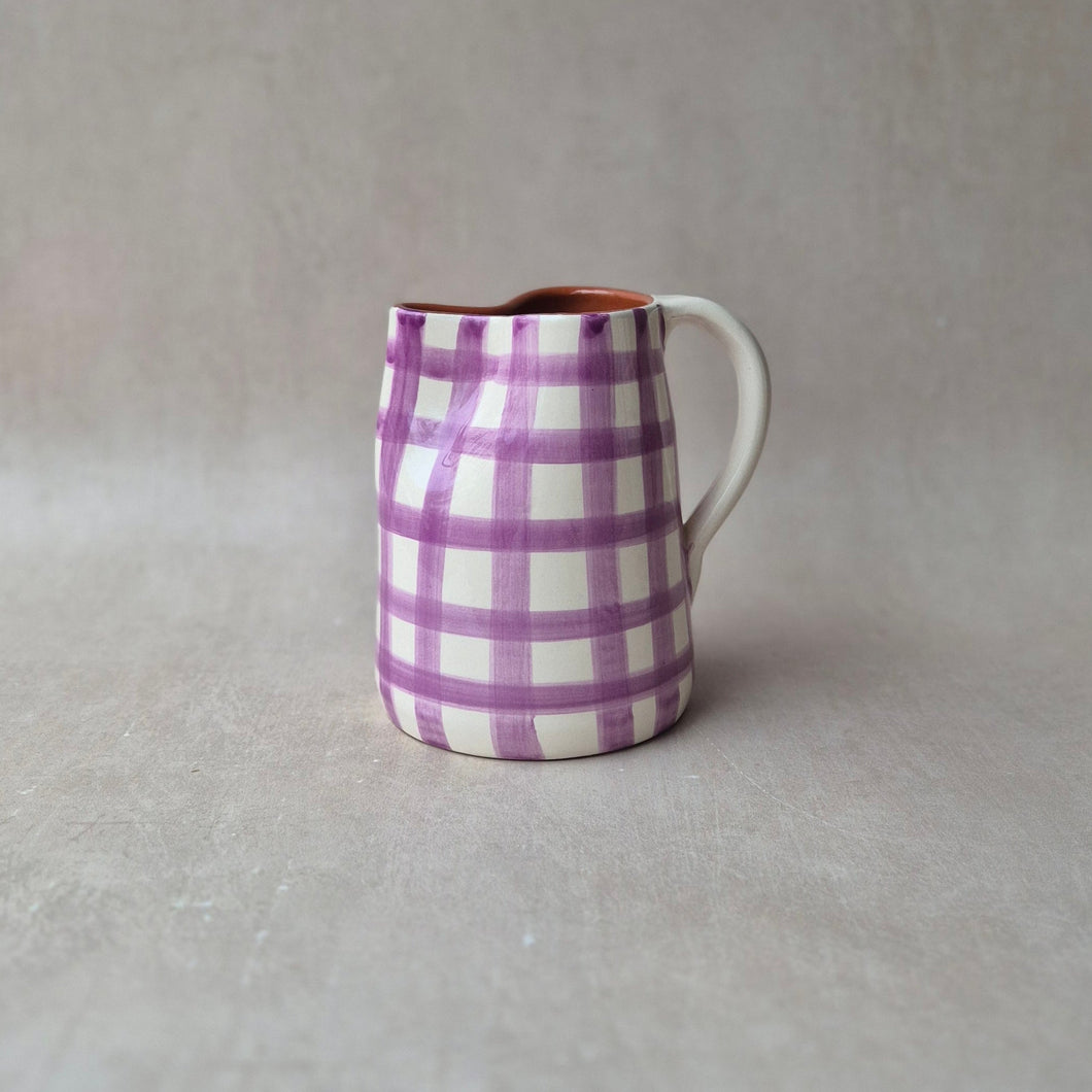 Krug 0.6 l breit kariert lila