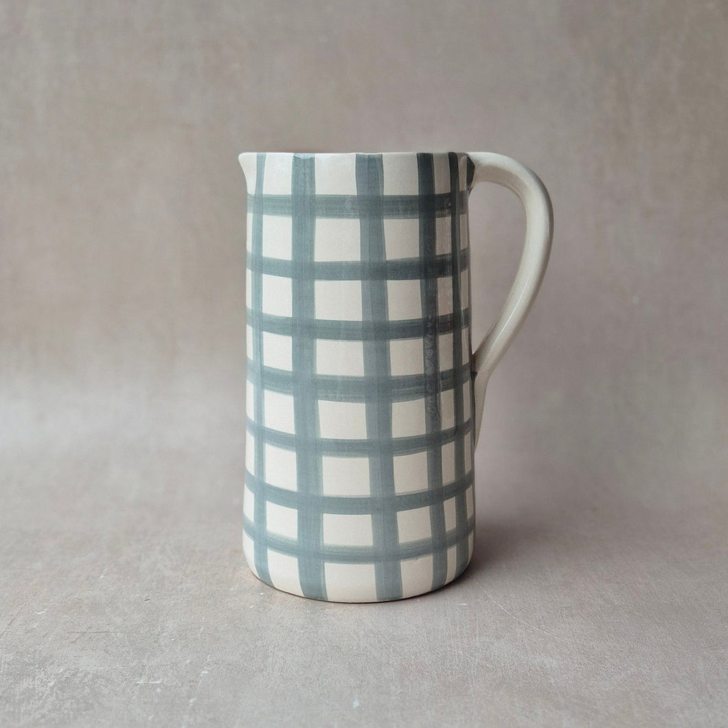 Gerader Krug gross 1.3 l breit kariert eukalyptus