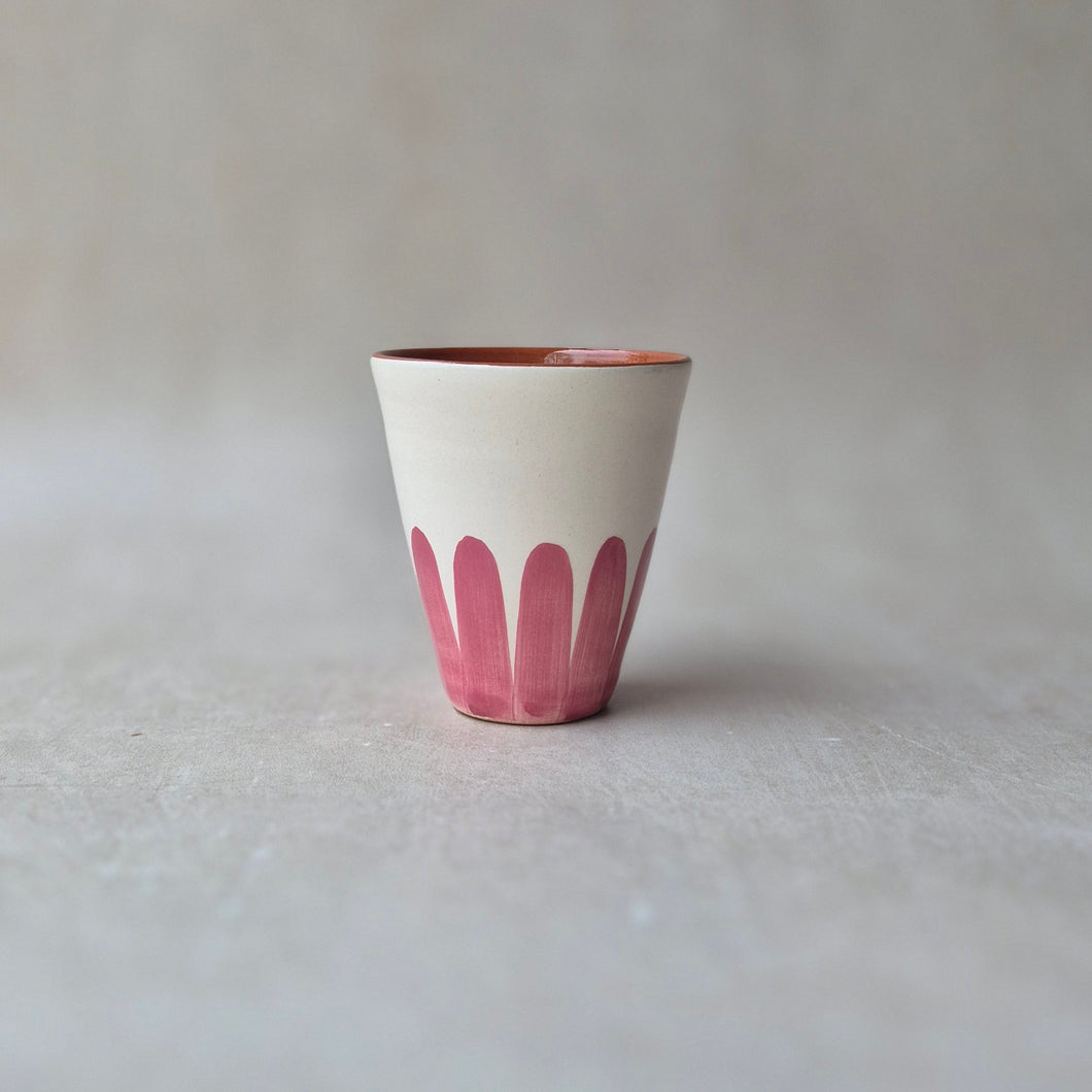 Latte-Becher Säulen rosa