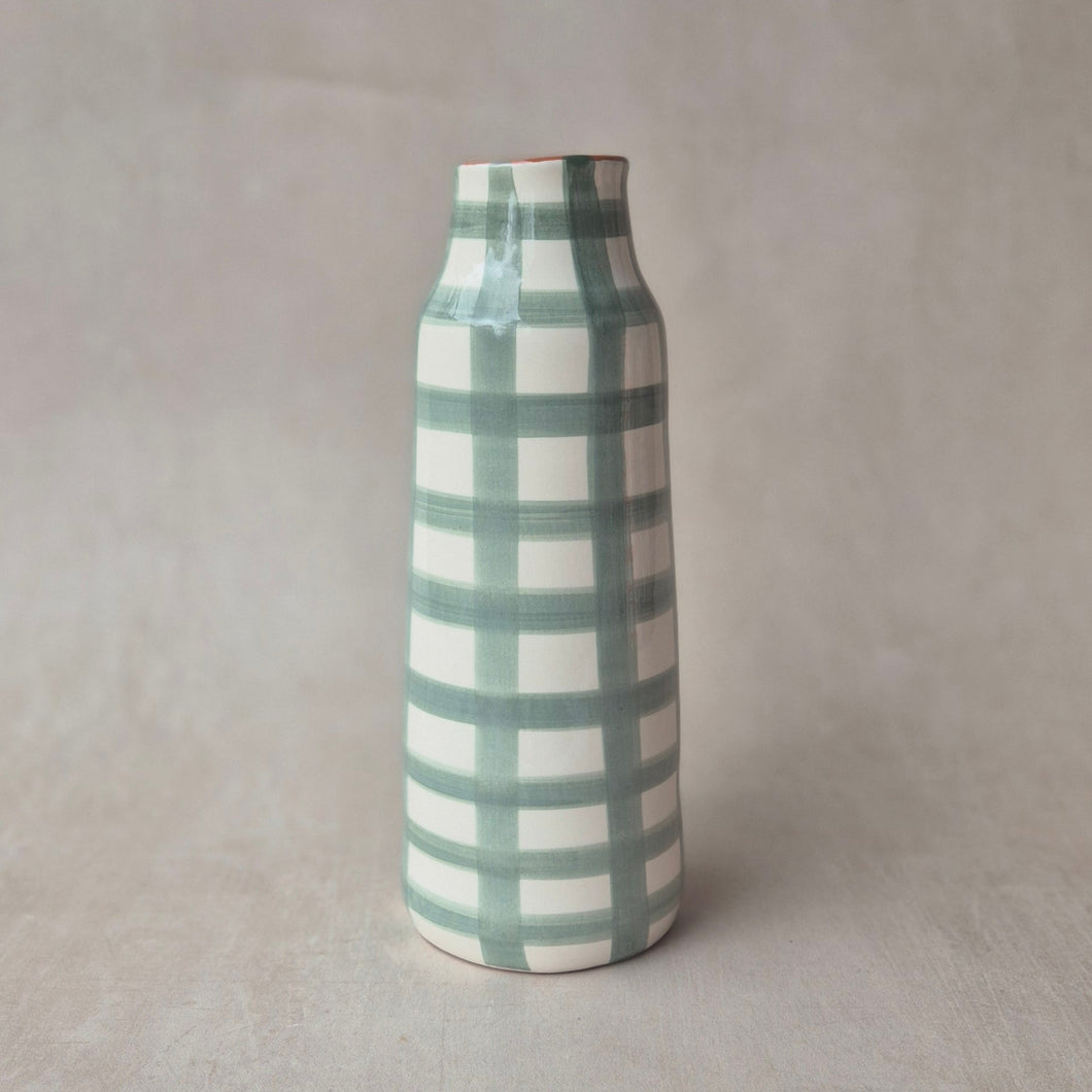 Garrafa breit kariert eukalyptus