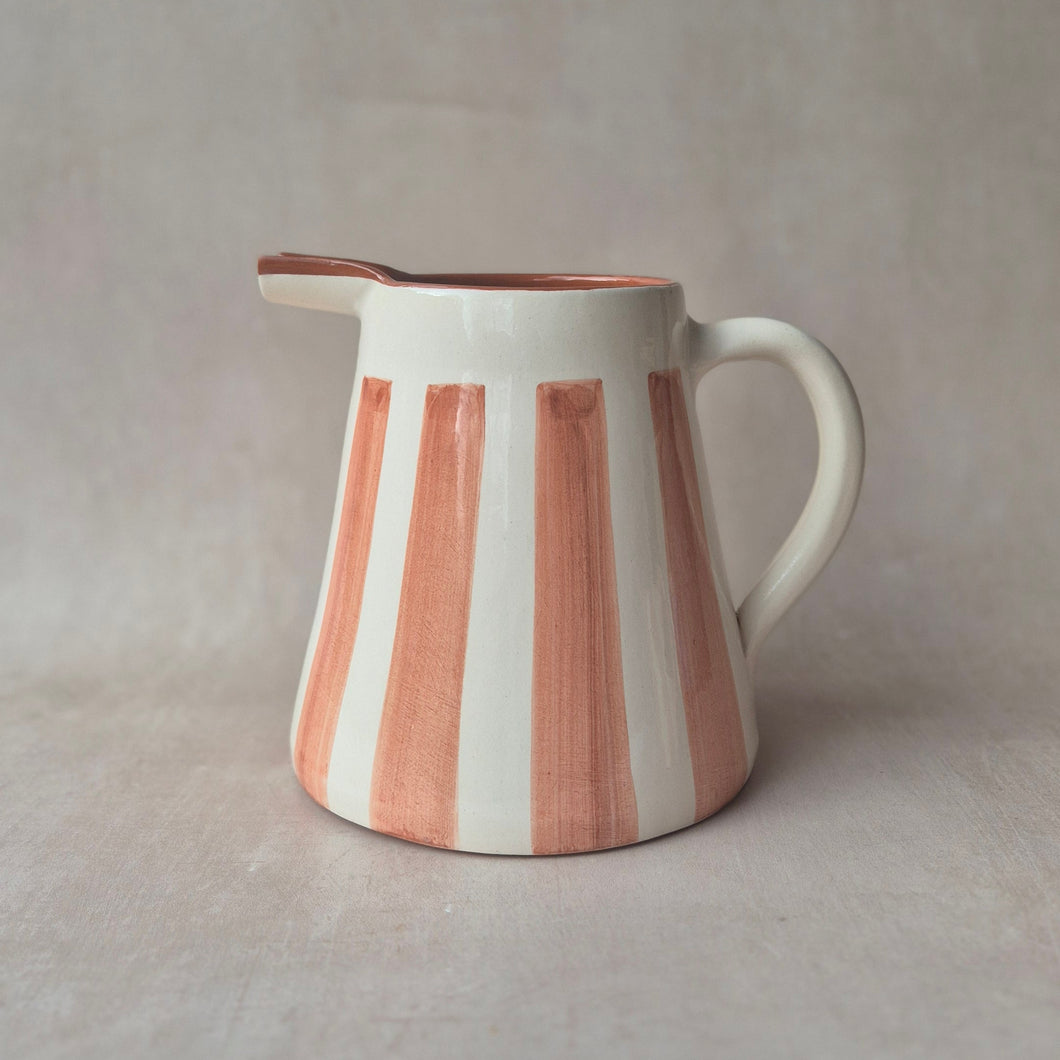 Stripe Jug 2 Liter terracotta