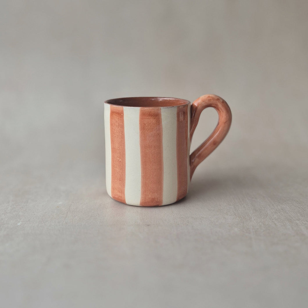 Stripe Mug terracotta